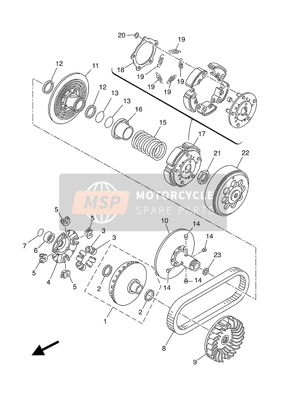 1SDE76530000, Geleide Bus, Yamaha, 2